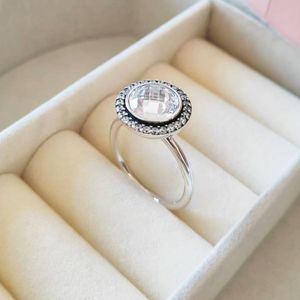 925 Sterling Silver Brilliant Legacy Ring with Clear Cz Stones Ring Fit Pandora Charm smycken Engagemang Bröllopälskare Fashion Ring for Women