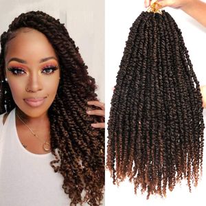 12 Stränge Passion Twist Hair Synthetic Kinky Curly Hair Extensions Großhandel 1B / 27 Ombre Braids Water Wave Passion Twist Crochet Braiding Hair