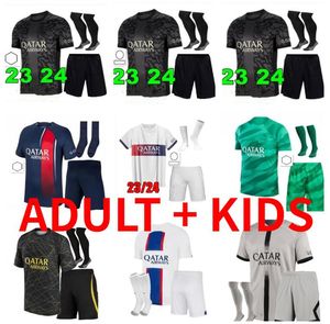 2023 2024 Mbappe Hakimi Soccer Jerseys Maillot de Foot Ugarte G.ramos Asensio Lee Kang in O.Dembele Verratti Skriniar Football Shirt 23 24 Hommes Enfants Kids Sets