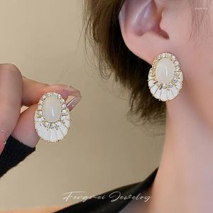 Dingle örhängen franska vintage strass geometriska formade lyxiga modemycken smycken för kvinnor