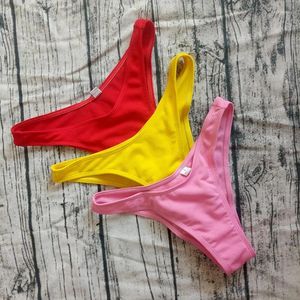 Kvinnors badkläder 2023 Solid Bikini Brazillian Swimsuit Women Ställ sexig av axel kvinnlig simning Biquini Maillot de Bain Femme