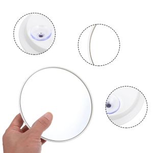 Kompakta speglar Sugkopp Vanity Mirror Cosmetics väggmonterad förstoring 10x Makeup Silver Travel Round Wall Mirror 231102