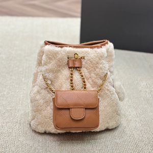designer ryggsäck bokväska designers kvinnor äkta läder lamm ull ryggsäckar hinkväska bokväskor vinnare dam mode all-match klassisk bakpaket