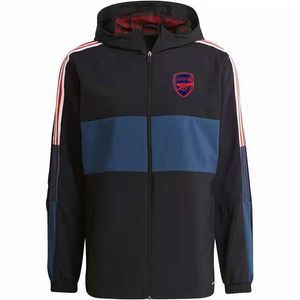 2023 2024 Long Zipper Soccer Tracksuit Arsen Hooded Windbreak 23 24 Men Utd Football Chandal Futbol Sursetement Haaland Training Suit Soccer Jacket 709