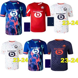 2023 2024 LOSC LILLILEサッカージャージーデビッドフォンテバラクバンバヤジチサッカーシャツ23 24 JIKONE R.SANCHES T.WEAH L.ARAUJO MAILLOTS KIT FANSバージョン