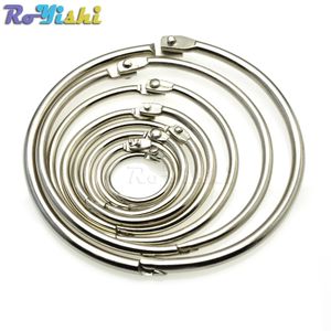 Bag Parts Accessories Loose Leaf Book Binder Hinge Snap O Ring Locking Keychain Metal Craft Parts 231102