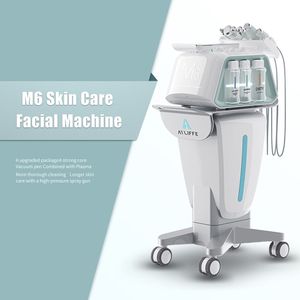 High Technology Desktop Hydra Dermabrasion 6 in 1 Oxygen Jet Skin Revitalization Face Lift Plasma Sterilization Ice Hammer Skin Calming Ultrasound Device