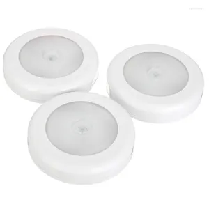 Night Lights 3pcs 6 LED Infrared IR Bright Motion Sensor Activated Wall Light Auto On/Off Battery For Hallway Drop