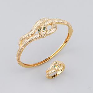 gold torque diamond snake bangel Luxury women bangles bracelets designer men jewelry high quality unisex Fashion Party Christmas Wedding gifts Birthday Lovers