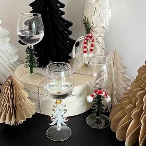 Copos de presente criativos de vidro de árvore de Natal tridimensionais feitos à mão para amigos presentes de ano novo
