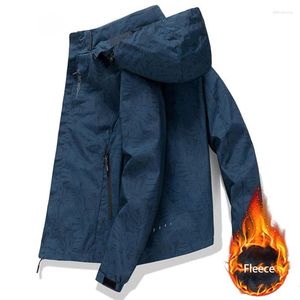 Rennjacken Herren-Windbreaker-Kapuzenmantel MTB-Fahrradjacke Winter-Fahrradbekleidung Thermo-winddichtes Straßenfahrrad-Fleece-Kleidung Chaqueta