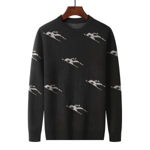 luxury mens sweaters designer classic plaid brand clothing fashion casual long sleeve sweater men M-3XL