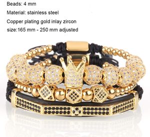 Мужской браслет с императорской короной King, золотые браслеты с фианитами для мужчин, роскошный очаровательный модный браслет-манжета, браслет с короной, ювелирные изделия на день рождения