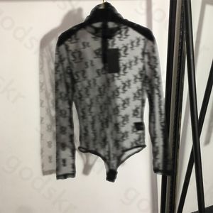 Rebanho carta sexy base camisa feminina moda clássica impressão magro bodysuits camisa de rede respirável