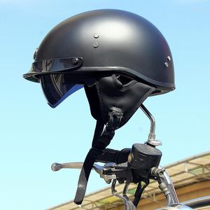 オートバイヘルメットamuファッションスタイルビンテージレーシングヘルメットヘルメットabsマテリアルドット証明書ハーフフェイスバイク