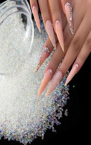 Havyar Boncuklar Kristal Tiny Rhinestones Tırnak Sanatı Dekorasyon Cam Topları Mikro Boncuk Diy Manikür Cazibesi Aksesuarları Dekorasyonları2909206