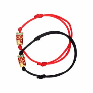 20Pcs Creative Alloy Fish Luck Adjustable Bracelet Woman Man Hip Hop Fashion Jewelry Friendship Gifts2