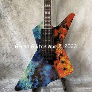 Anpassad vattenöverföring Veneer Hydro Printing Electric Guitar Iban Style Grand Guitar