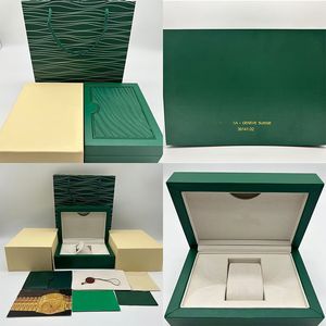 Herrklockor Rolex Boxes Dark Explorer Date Watch Dhgate Box Luxury Gift Woody Case For Watches Yacht Watch Booklet Card Taggar Swiss Watches GMT Watches Mystery Boxes