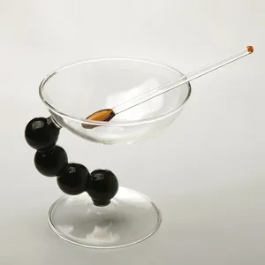 Platten Transparente Glasschale Cocktail Kaffeetassen Großhandel Kreatives Zuhause Wohnzimmer Tisch Obst Dessert Tasse Snack Platte