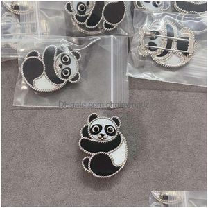 V Gold Plated Mijin Panda Vanly Cleefly Animal Breast Needle Lucky Children Series CNC Precision Fashion Versatile Drop Delivery DH4QQ