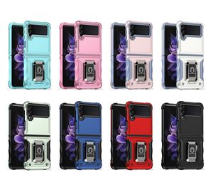 Custodia protettiva in TPU antiurto Armor PC Siclione per Samsung Galaxy Flip 5 Flip 4 Z Flip 3 5G con supporto ad anello