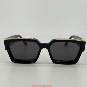Óculos de sol de designer milionário para homens e mulheres Clássico quadrado full frame Vintage 1165 11 Metal dourado brilhante Proteção UV Design funcional para atividades ao ar livre