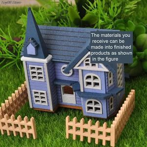 Dock House Accessories Fairytale Town DIY Mini Wood Dolls Miniature Handicraft Building Montering Toy Crafts Furniture Kits 231102