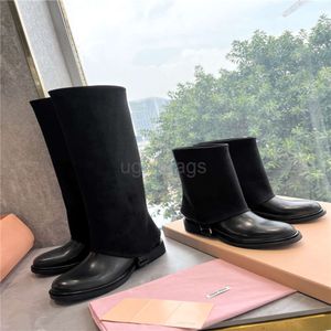 miui Best-quality Family Cowhide Style - Iu Boots Shoe High Tube Long Boots Elastic Thin Boots Womens Socks Boots Round Toe Knight Boots