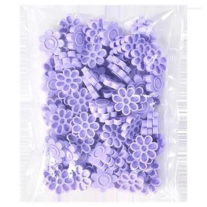 メイクアップブラシ100pcs/バッグ2cmピンクのヒマワリのまつげ拡張接着剤カップホルディ