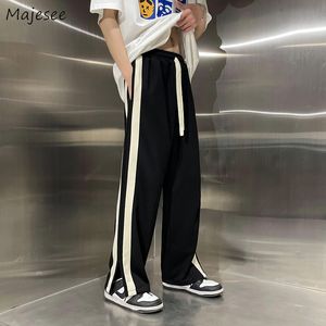 Erkekler Pantolon Sıradan Erkekler Yaz All Maç Maç Moda Black High Street Hip Hop Ulzzang College Gençler Avrupa Şık Yakışıklı Drawstring 230403