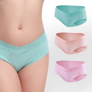 Maternidade Intimates 3PcsLote Calcinha de Algodão Roupa Interior Grávida em Forma de Cintura Baixa Curta Gravidez Mulheres Cuecas 231102