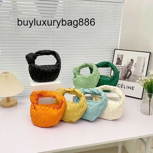 Jodie Handbag Sheepskin Woven Bag Bottegss Small Pack 2023 New Fashion Handbag Cloud Bag Woven Horn Large Capacity Underarm Women's