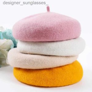 Berets Lã Berets Inverno Mulheres Estilo Francês Quente Beanie Chapéu Abóbora Chapéu Vintage Boina Cor Sólida Elegante La Tudo Combinado Outono CsL231103