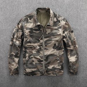 Giacche da uomo Autunno Inverno Uomo Manica lunga con cerniera Giacca in cotone Oversize Xxl Cappotto mimetico allentato per giovani Capispalla stile militare Ragazzi