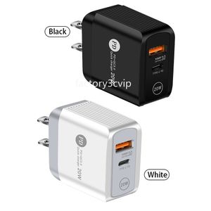 Snabbladdning 18W 20W USB C PD Charger EU US AC Home Travel Power Adapters för iPhone 14 15 Pro Max Samsung F1