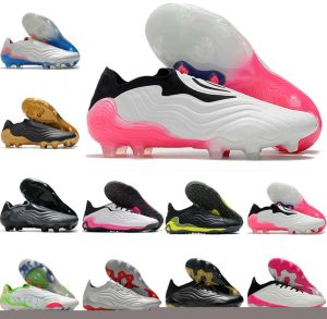 أحذية كرة القدم الأمريكية أحذية كرة القدم 2023 أحدث COPA SENSE FG QUALUSED BLACK WHITE REED.