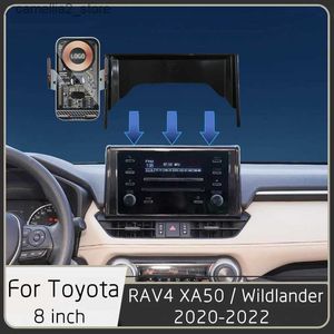 Car Holder For Toyota RAV4 XA50 Wildlander 2020-2022 Car Wireless Charger Mobile Phone GSP Navigation Bracket Screen 8-inch Fixed Base Q231104