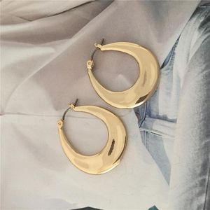 Orecchini a cerchio Arrivi Placcatura color oro Effetto onda d'acqua ovale per donna Ragazza Elegante splendido accessorio per gioielli Boemia