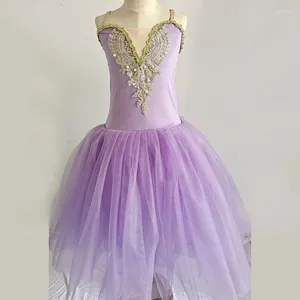 Stage Wear 2023 Vestito da balletto giallo per ragazze Bambino Adulti Donna Tutu di pizzo Costumi di danza del cigno Ballerina per adulti professionale Festa per bambini