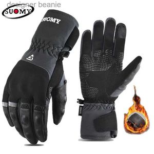 Five Fingers Gloves SUOMY Winter Motorcycle Racing Gs Warm Windproof Motoike Motorcyclist Gs Reflective Touch Screen Function Moto GL231103