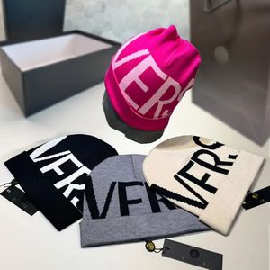 Chapéu de malha de lã clássico feminino designer gorro boné masculino chapéu quente