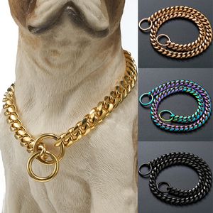 Dog Collars Leashes Metal Training Choke Chain for Large s Pitbull Bulldog Durable Stainless Steel Slip P China Collar 230403