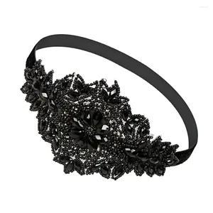 Bandanas Prom Tiara Rhinestone Forehead Headband Hair Decoration Accessory Flapper Fascinator Clothing Women Woman