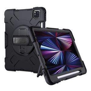 360 Obracający się pasek ręczny dla iPada Pro 11 12,9 10,5 Mini 4 5 6 Air 2 10,2 9.7 Hard Rugged Kidst Cover