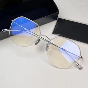 Sunglasses Frames PANT-V Round Brand Glasses Japanese Prescription Eyeglasses Vintage Retro Eyewear For Women With Case