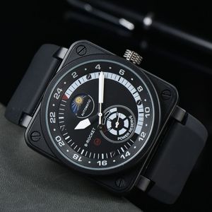 mens watch designer watches high quality black rubber strap automati movement stainless Steel automatic watch mechanical