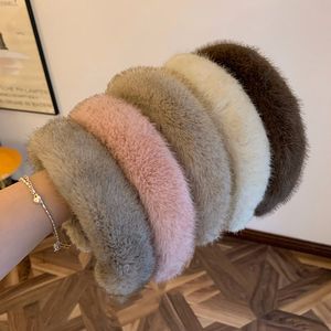 Fashion Warm Headbands for Women Girls Thick Fluffy Hair Bands Face Washing Hair Clasp