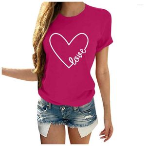 Women's T Shirts Valentine's Day For Couples Boyfriends Korean Clothes Women Crew Neck Short Sleeve Basic T-shirt High Quality Summer