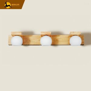 Wall Lamps Lens Headlight Art Simple Wood Bathroom Lamp A1 Waterproof Anti Fog Cabinet Scandinavia LI629 ZL46